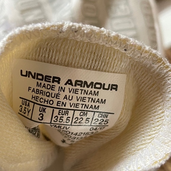 Under armour high tops youth 3.5 white/off white - Picture 8 of 8
